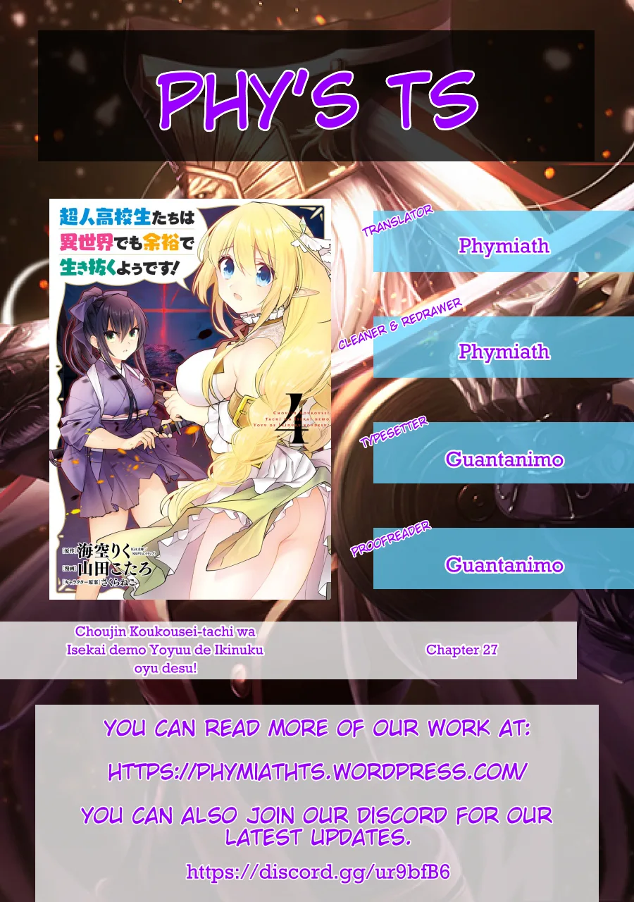 Choujin Koukousei-tachi wa Isekai demo Yoyuu de Ikinuku you desu! Chapter 27 page 19
