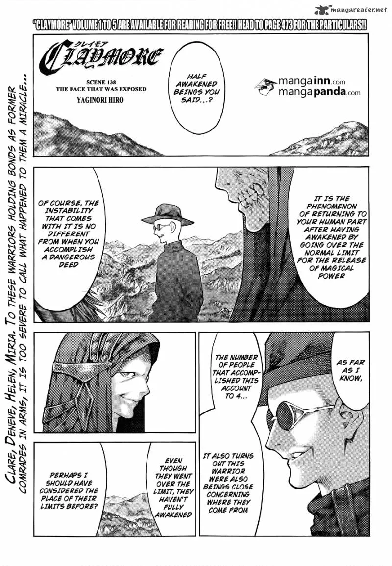 Claymore Chapter 138 page 1