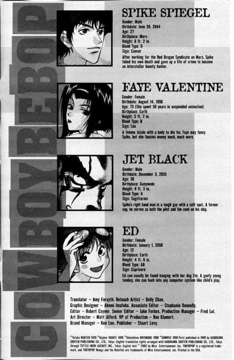 Cowboy Bebop Chapter 1 page 2