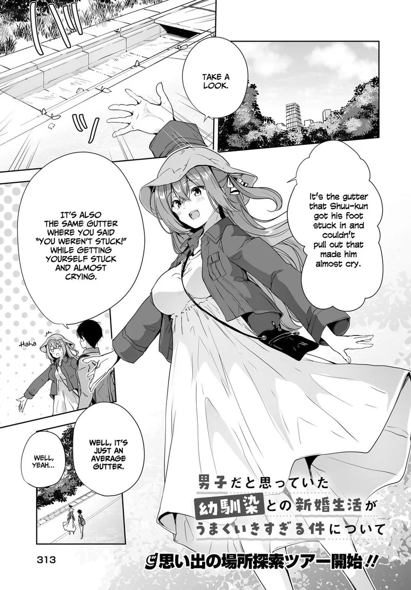 Danshi da to Omotteita Osanajimi to no Shinkon Seikatsu ga Umaku Ikisugiru Ken ni Tsuite Chapter 7 page 1