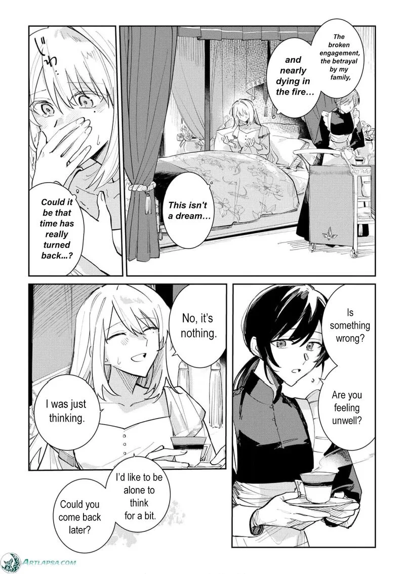 Danzaisareta Makegumi Reijou desu ga, Jikan wo Modoseru you ni Natta no de Kondokoso ni Shiawase ni narimasu Chapter 2 page 5