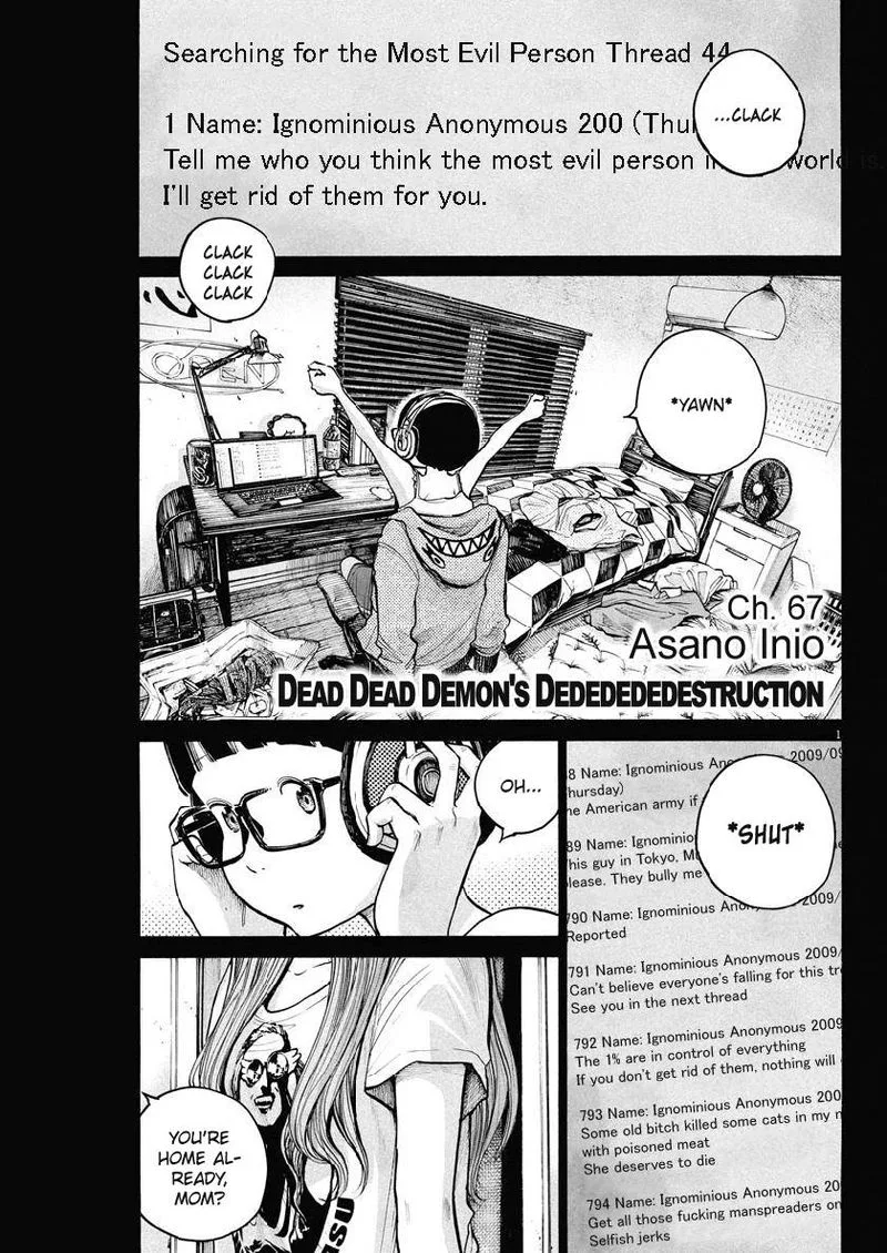 Dead Dead Demon's Dededededestruction Chapter 67 page 1