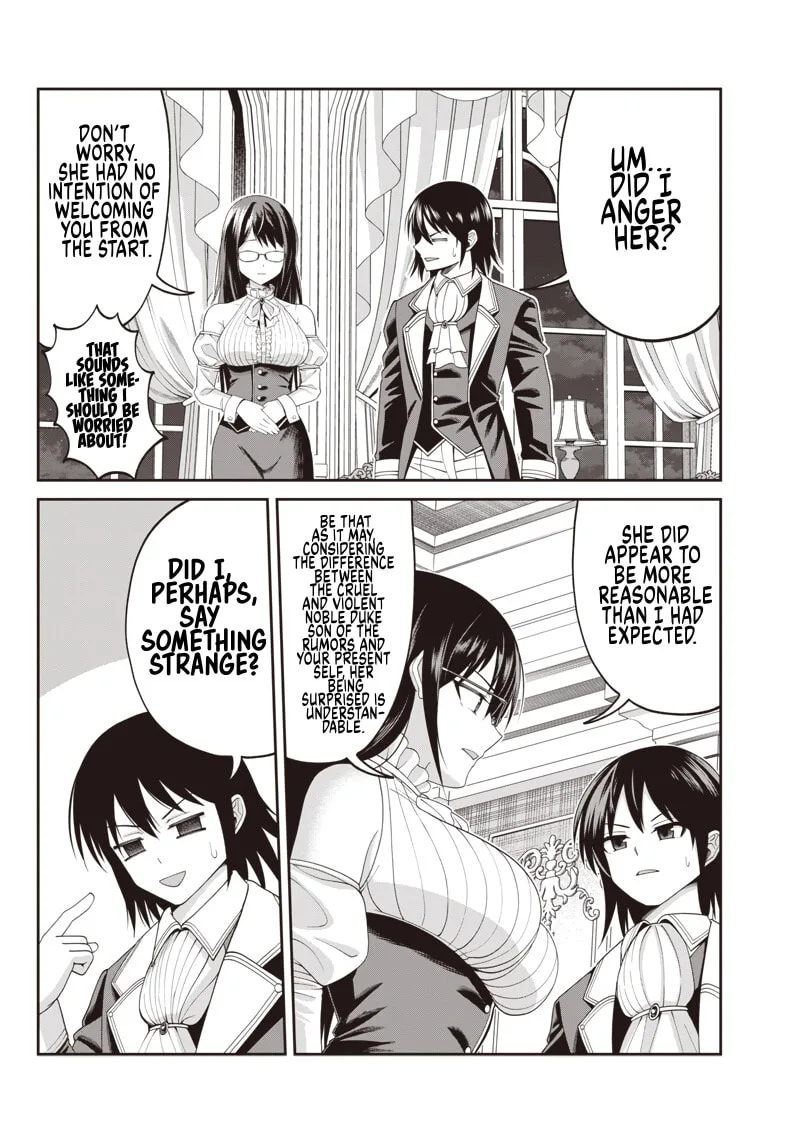 Dokushin Kizoku: Danjohi 1:99 Sekai no Akuyaku Reisoku Chapter 4.1 page 13