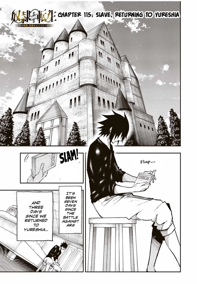Dorei Tensei: Sono Dorei, Saikyou no Moto Ouji ni Tsuki Chapter 115 page 1