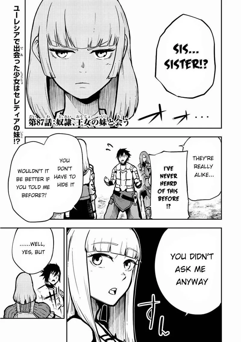 Dorei Tensei: Sono Dorei, Saikyou no Moto Ouji ni Tsuki Chapter 87 page 1