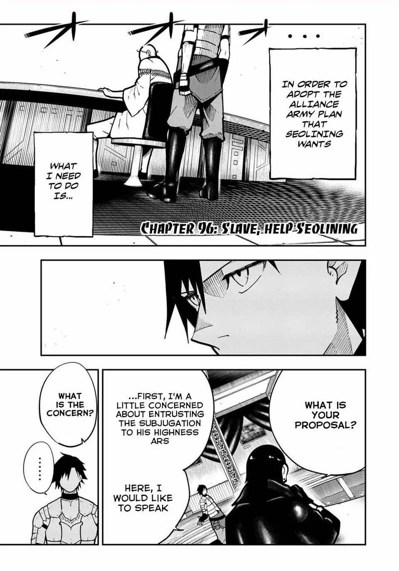 Dorei Tensei: Sono Dorei, Saikyou no Moto Ouji ni Tsuki Chapter 96 page 1
