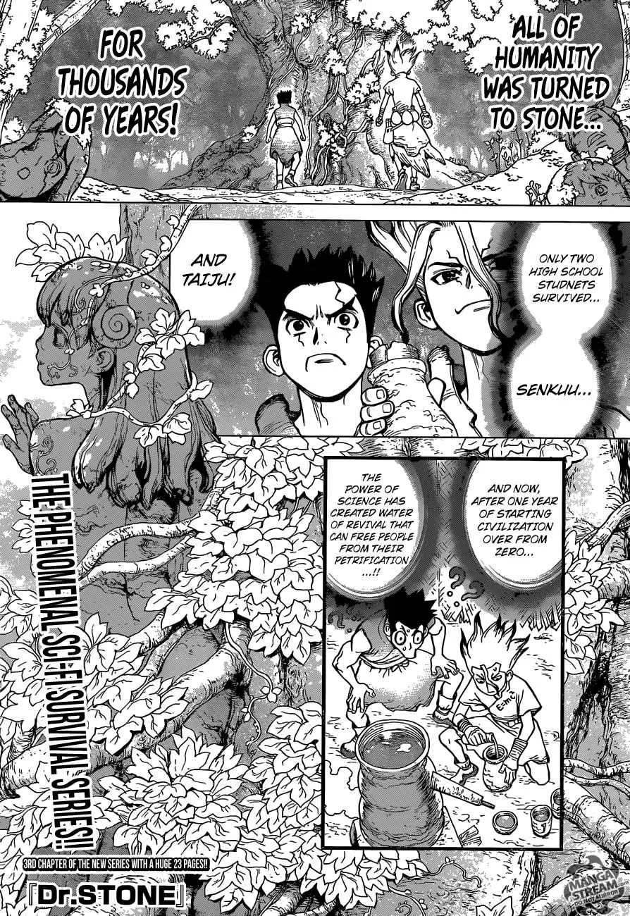 Dr. Stone Chapter 3 page 1