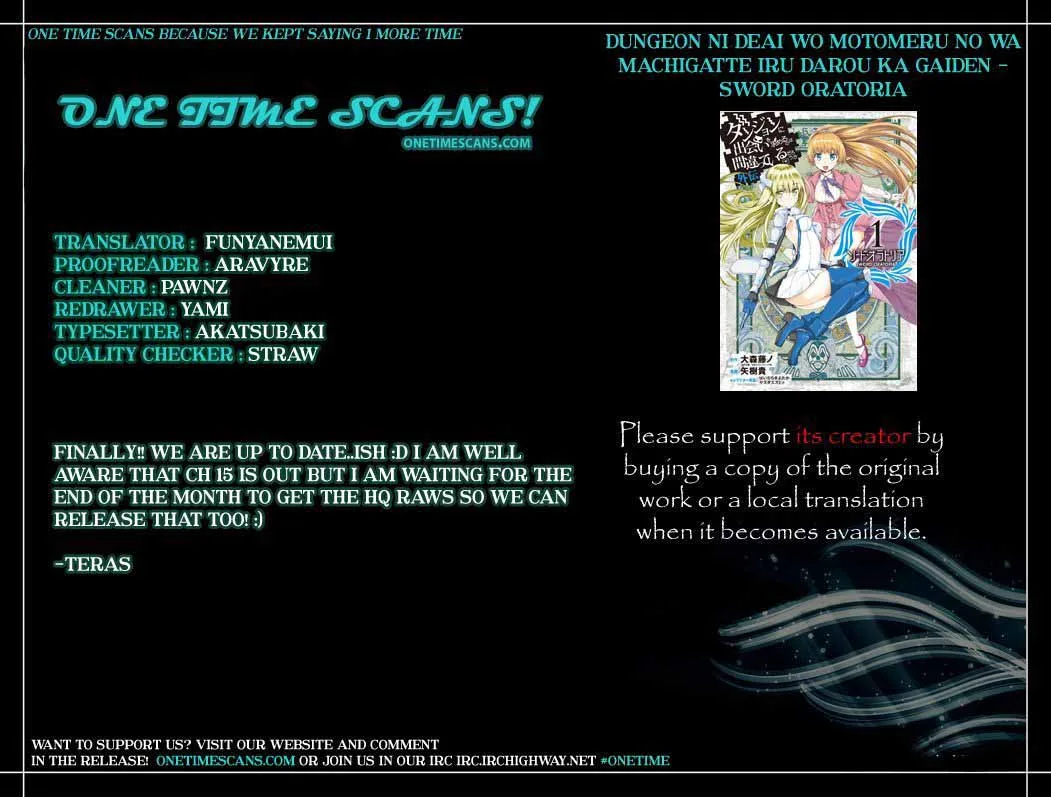 Dungeon ni Deai wo Motomeru no wa Machigatte Iru Darou ka Gaiden - Sword Oratoria Chapter 14 page 1