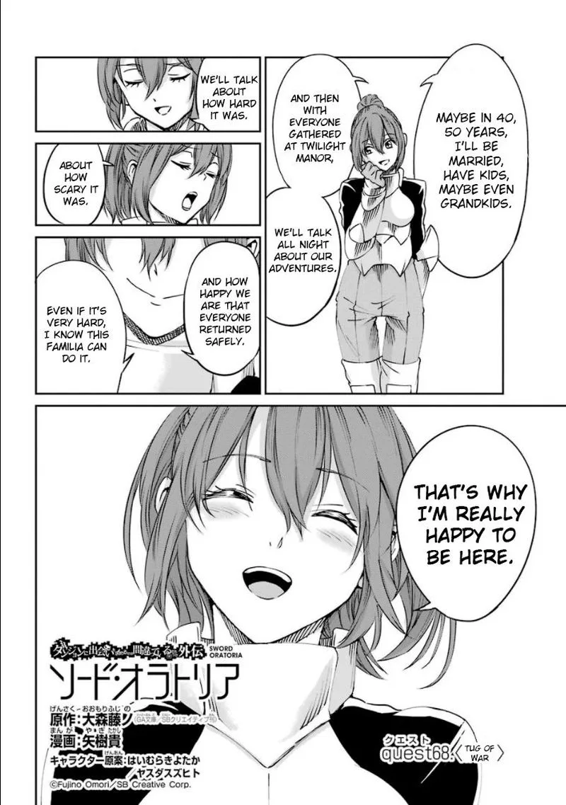 Dungeon ni Deai wo Motomeru no wa Machigatte Iru Darou ka Gaiden - Sword Oratoria Chapter 68 page 2