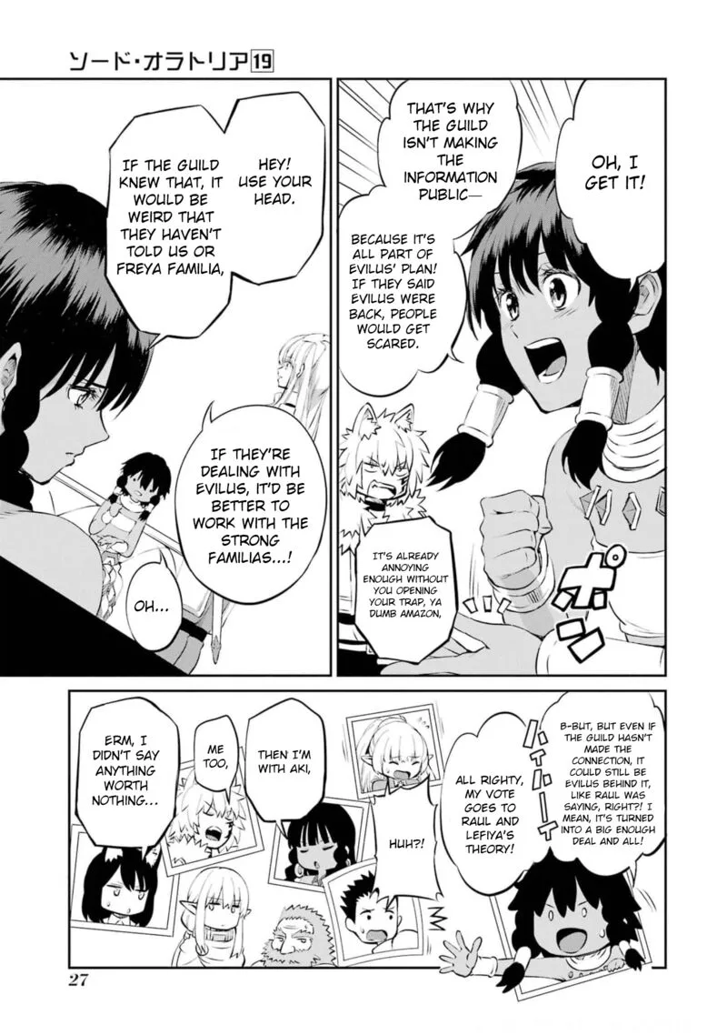 Dungeon ni Deai wo Motomeru no wa Machigatte Iru Darou ka Gaiden - Sword Oratoria Chapter 79 page 27