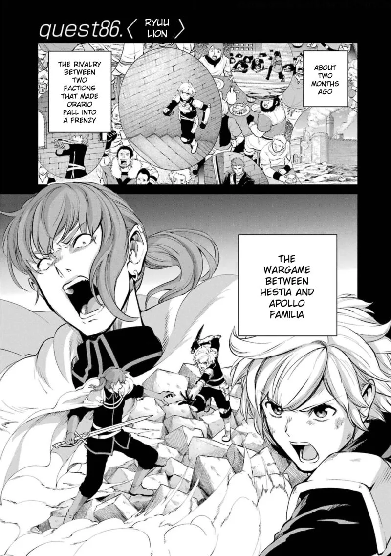 Dungeon ni Deai wo Motomeru no wa Machigatte Iru Darou ka Gaiden - Sword Oratoria Chapter 86 page 1