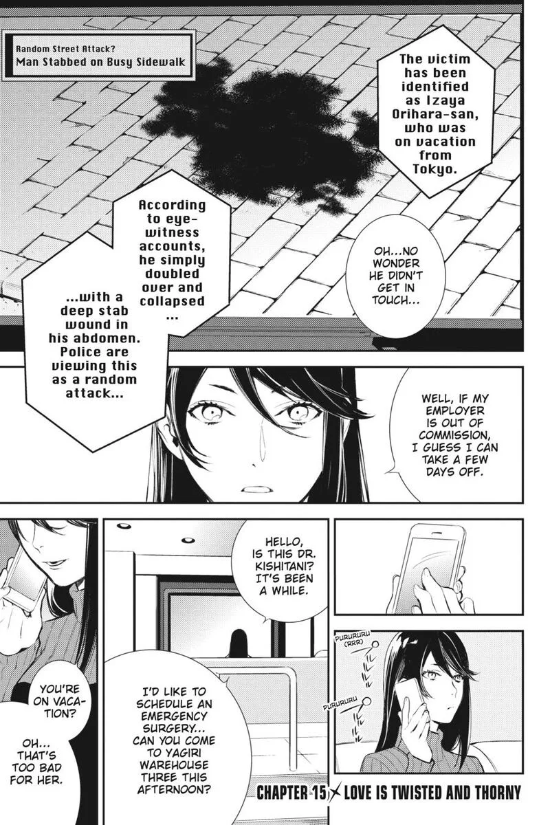 Durarara!! - Re; Dollars Hen Chapter 15 page 1