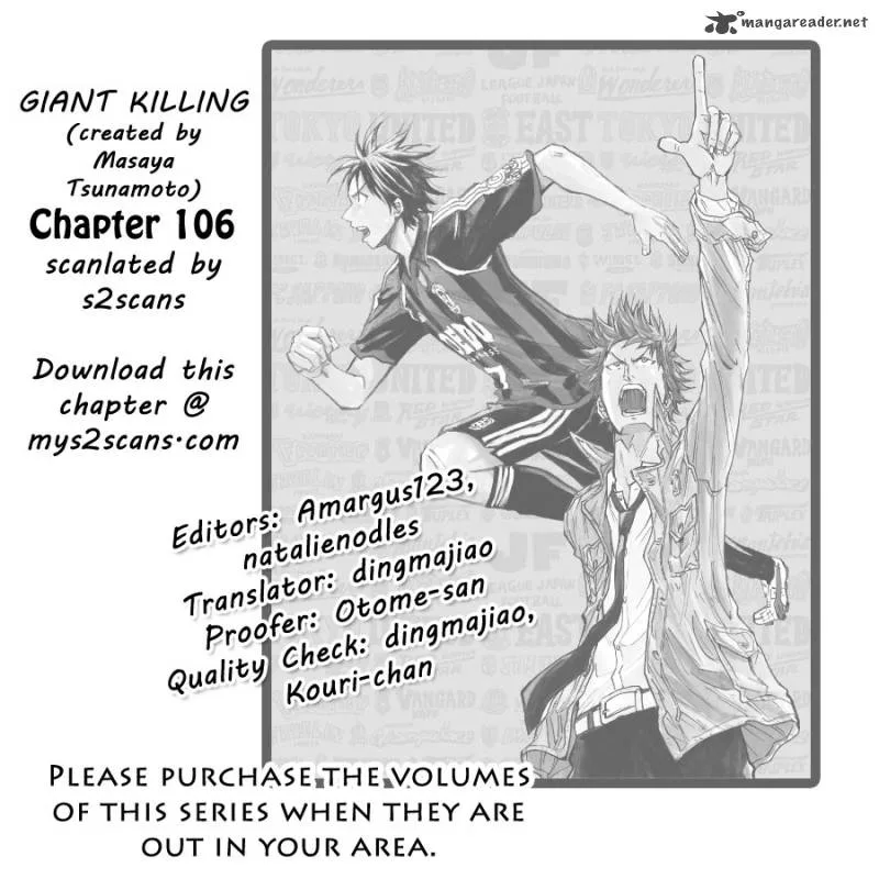 Giant Killing Chapter 106 page 1