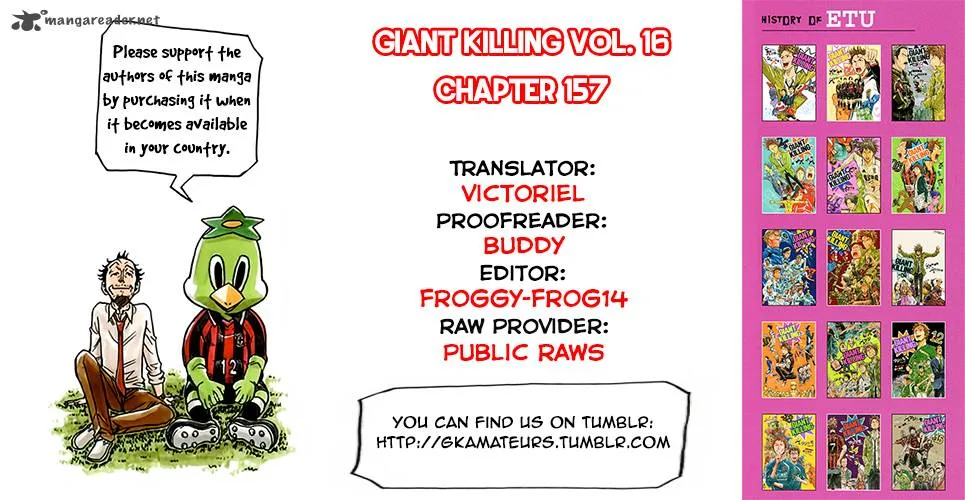 Giant Killing Chapter 157 page 1