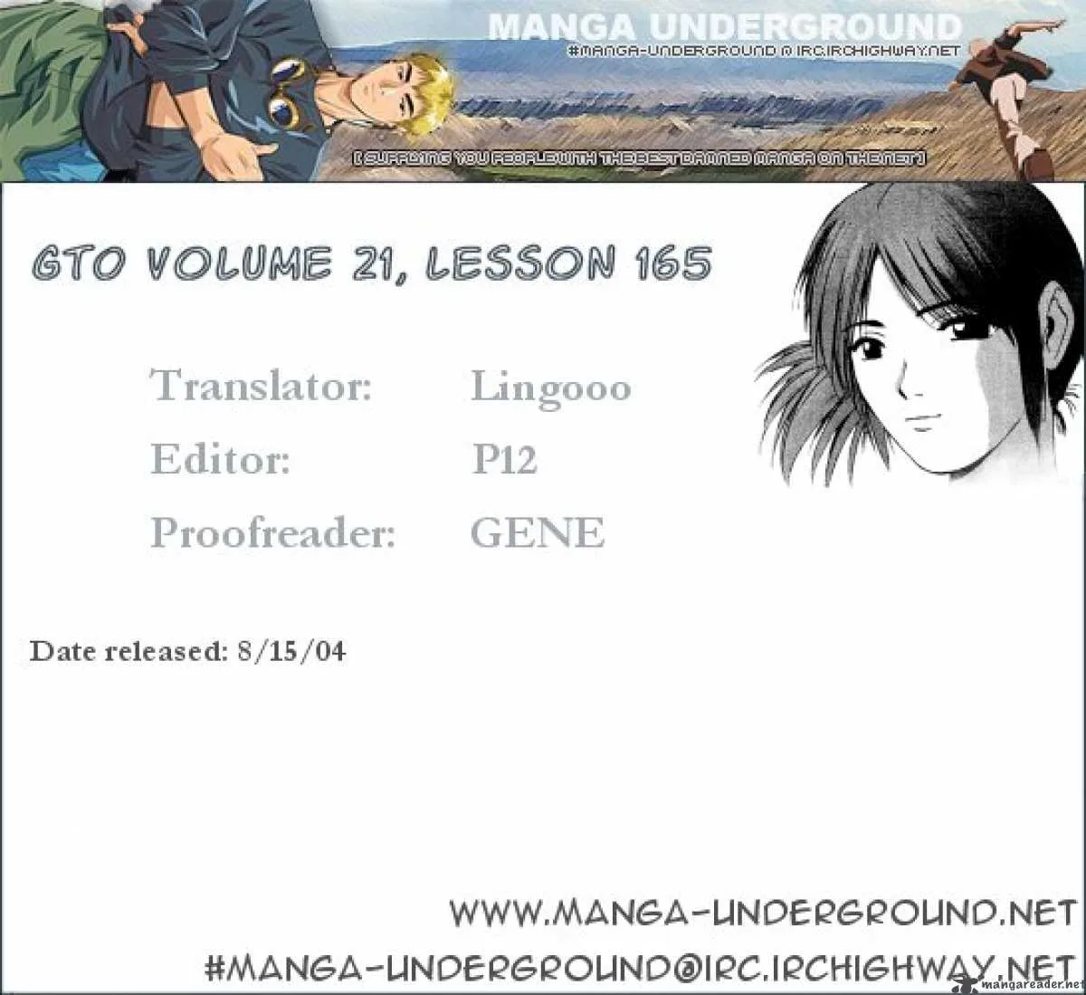 Great Teacher Onizuka Chapter 165 page 1