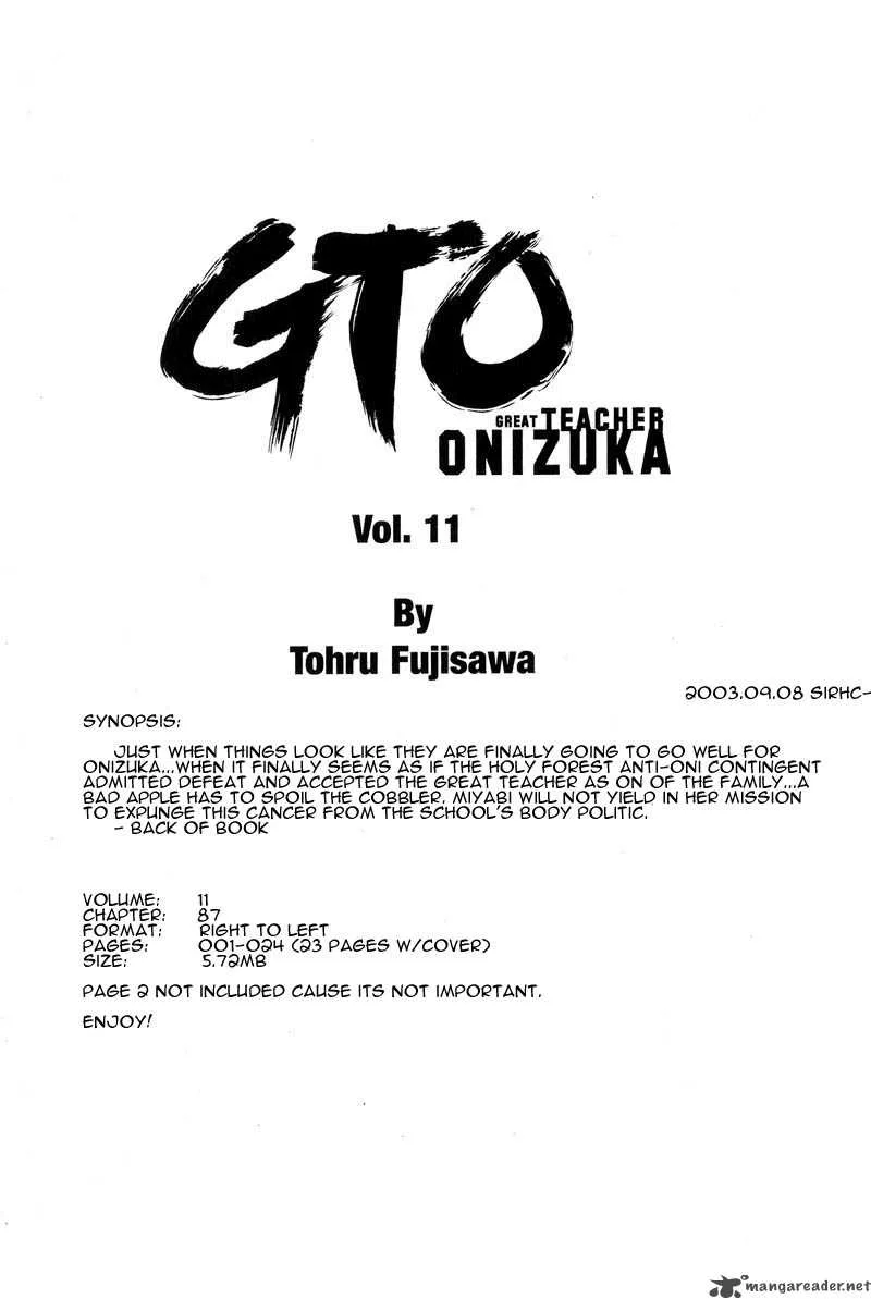 Great Teacher Onizuka Chapter 87 page 23