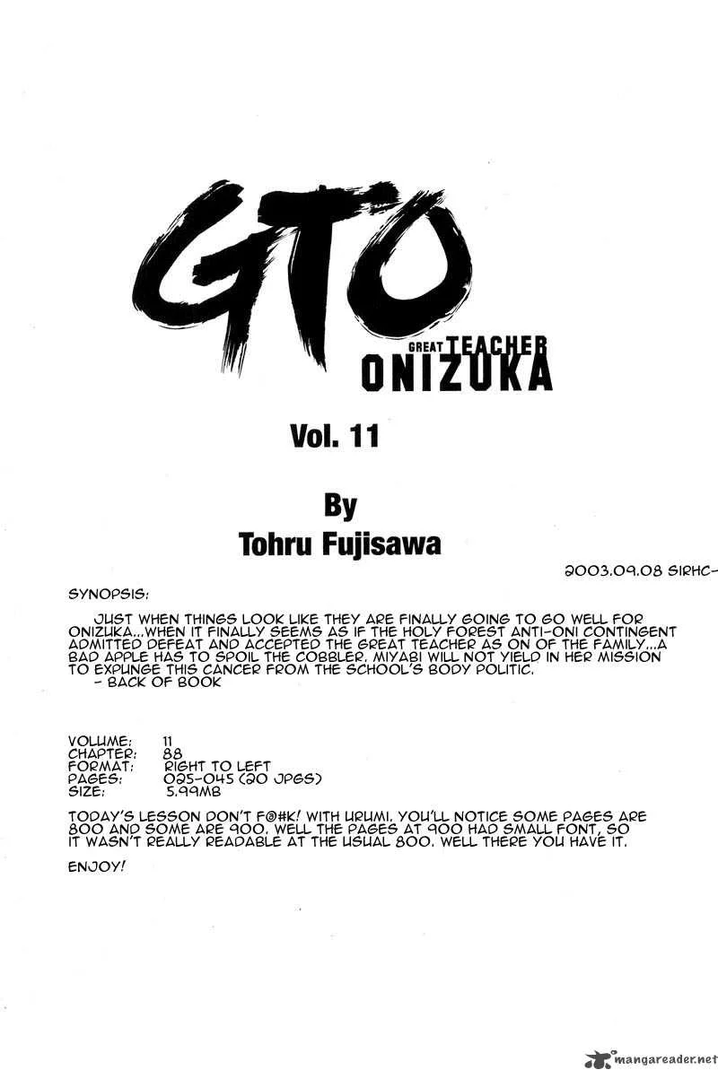 Great Teacher Onizuka Chapter 88 page 21