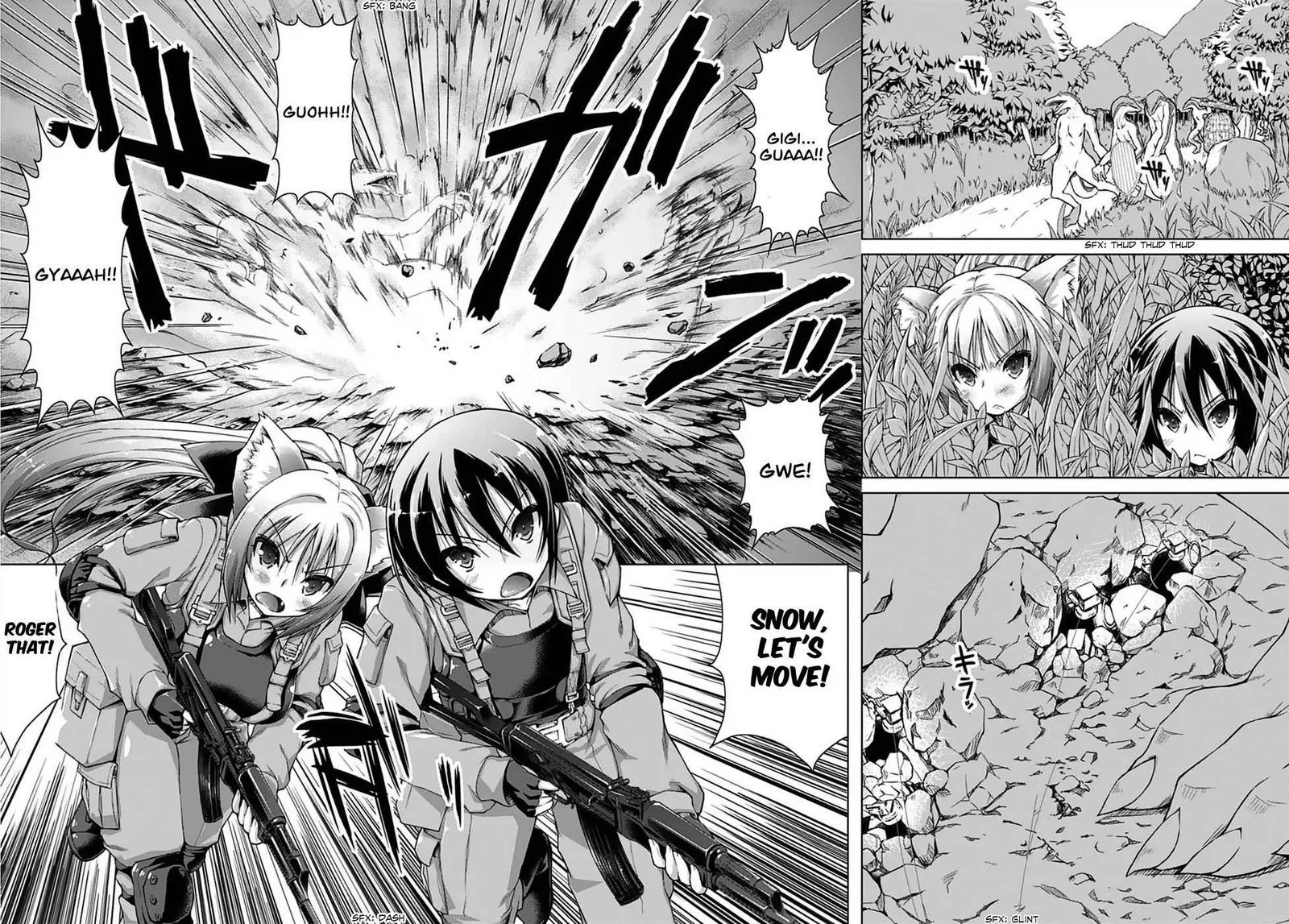 Gunota ga Mahou Sekai ni Tensei Shitara, Gendai Heiki de Guntai Harem o Tsukucchaimashita!? Chapter 1 page 9
