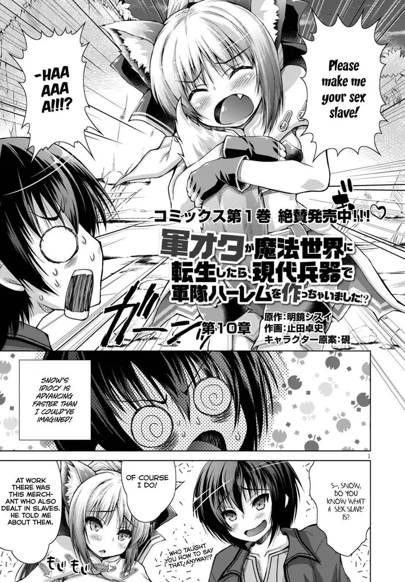 Gunota ga Mahou Sekai ni Tensei Shitara, Gendai Heiki de Guntai Harem o Tsukucchaimashita!? Chapter 10 page 2