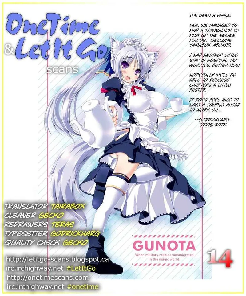 Gunota ga Mahou Sekai ni Tensei Shitara, Gendai Heiki de Guntai Harem o Tsukucchaimashita!? Chapter 14 page 2