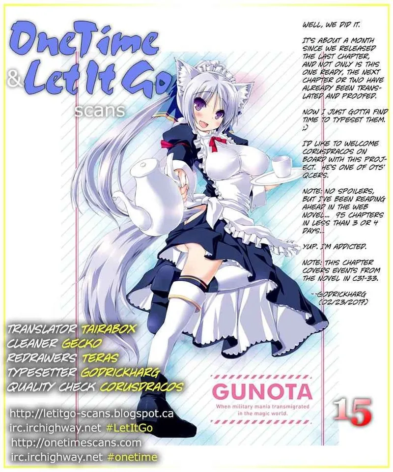 Gunota ga Mahou Sekai ni Tensei Shitara, Gendai Heiki de Guntai Harem o Tsukucchaimashita!? Chapter 15 page 1
