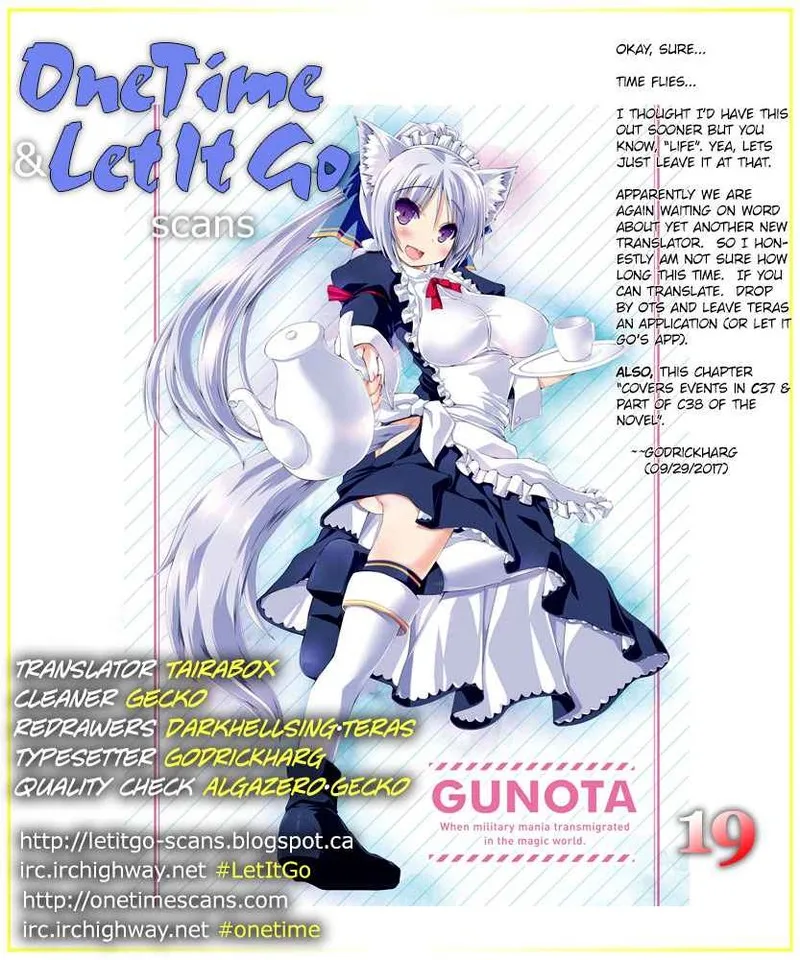 Gunota ga Mahou Sekai ni Tensei Shitara, Gendai Heiki de Guntai Harem o Tsukucchaimashita!? Chapter 19 page 1