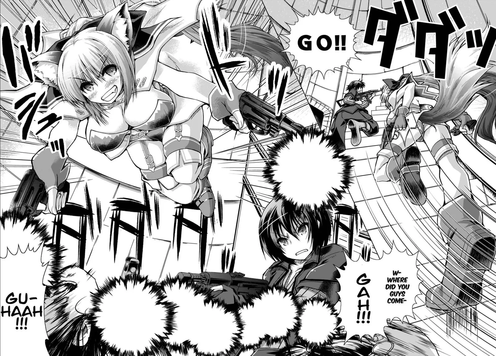 Gunota ga Mahou Sekai ni Tensei Shitara, Gendai Heiki de Guntai Harem o Tsukucchaimashita!? Chapter 22 page 22