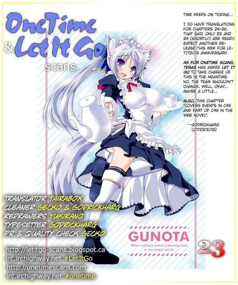Gunota ga Mahou Sekai ni Tensei Shitara, Gendai Heiki de Guntai Harem o Tsukucchaimashita!? Chapter 23 page 1