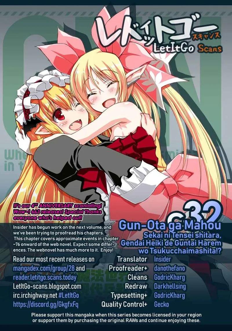 Gunota ga Mahou Sekai ni Tensei Shitara, Gendai Heiki de Guntai Harem o Tsukucchaimashita!? Chapter 32 page 1