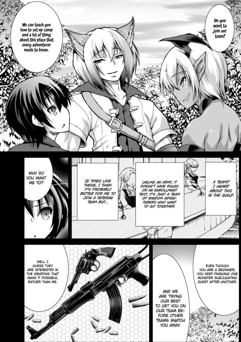 Gunota ga Mahou Sekai ni Tensei Shitara, Gendai Heiki de Guntai Harem o Tsukucchaimashita!? Chapter 34 page 15