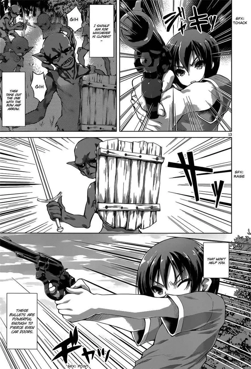 Gunota ga Mahou Sekai ni Tensei Shitara, Gendai Heiki de Guntai Harem o Tsukucchaimashita!? Chapter 5 page 15