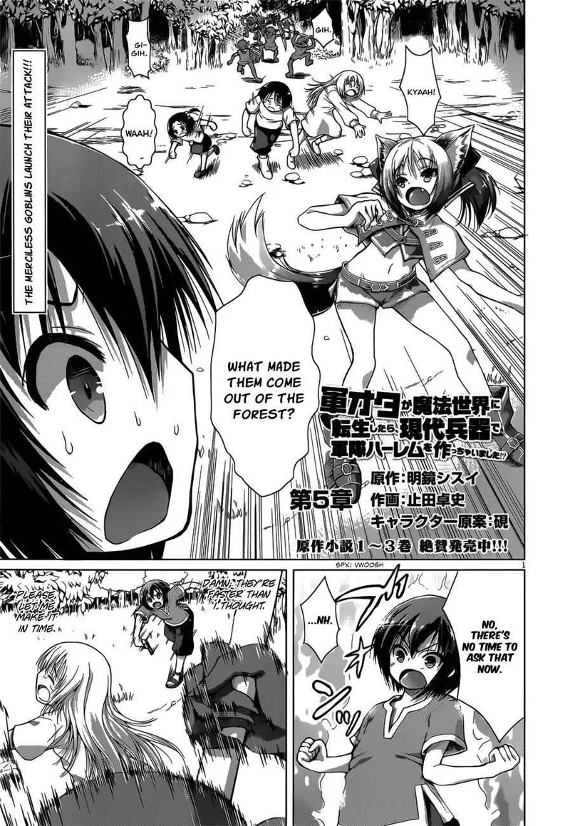 Gunota ga Mahou Sekai ni Tensei Shitara, Gendai Heiki de Guntai Harem o Tsukucchaimashita!? Chapter 5 page 5