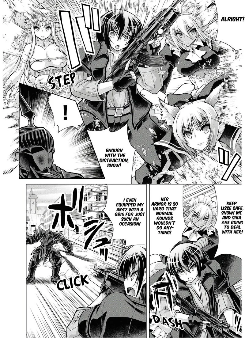 Gunota ga Mahou Sekai ni Tensei Shitara, Gendai Heiki de Guntai Harem o Tsukucchaimashita!? Chapter 52 page 21