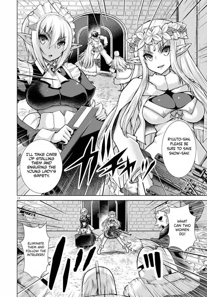 Gunota ga Mahou Sekai ni Tensei Shitara, Gendai Heiki de Guntai Harem o Tsukucchaimashita!? Chapter 65 page 14