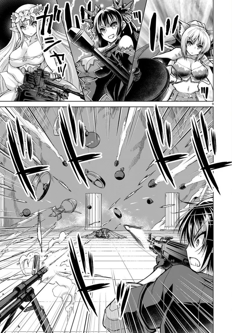 Gunota ga Mahou Sekai ni Tensei Shitara, Gendai Heiki de Guntai Harem o Tsukucchaimashita!? Chapter 79 page 9