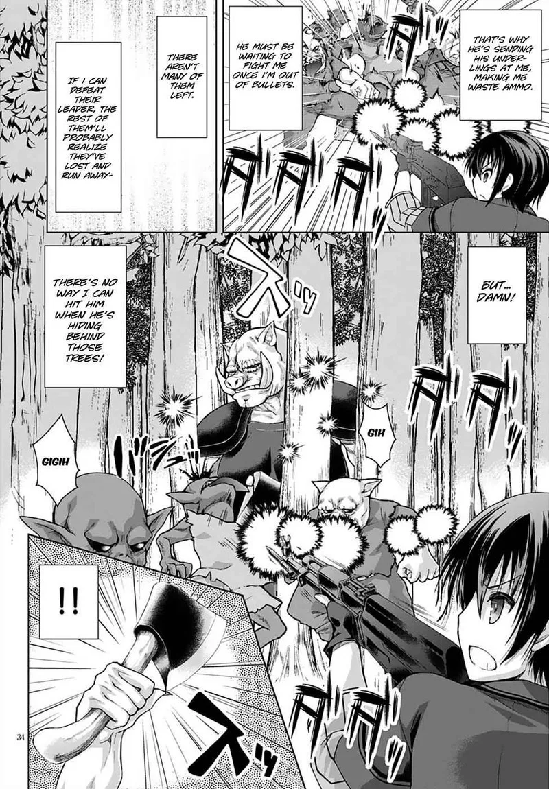 Gunota ga Mahou Sekai ni Tensei Shitara, Gendai Heiki de Guntai Harem o Tsukucchaimashita!? Chapter 8 page 37