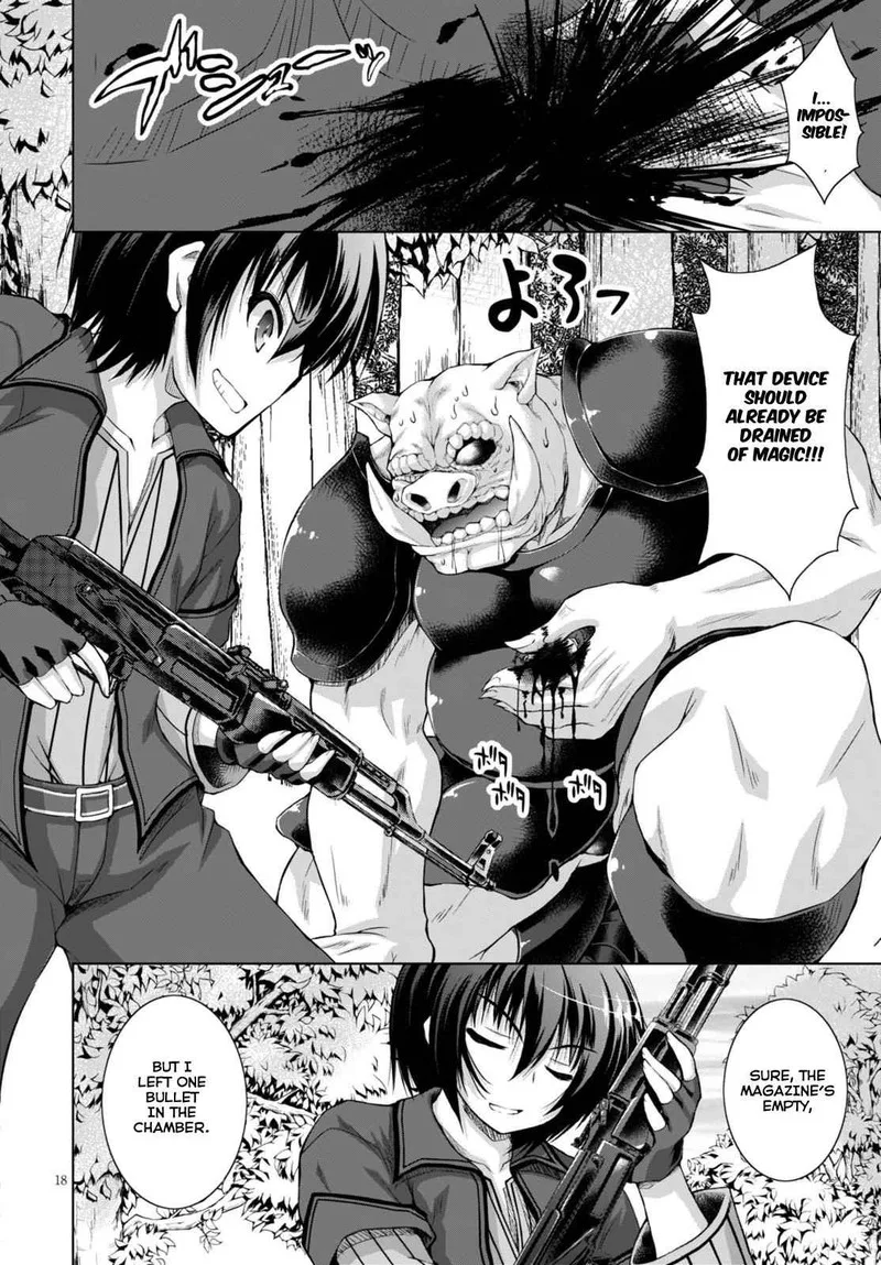 Gunota ga Mahou Sekai ni Tensei Shitara, Gendai Heiki de Guntai Harem o Tsukucchaimashita!? Chapter 9 page 19
