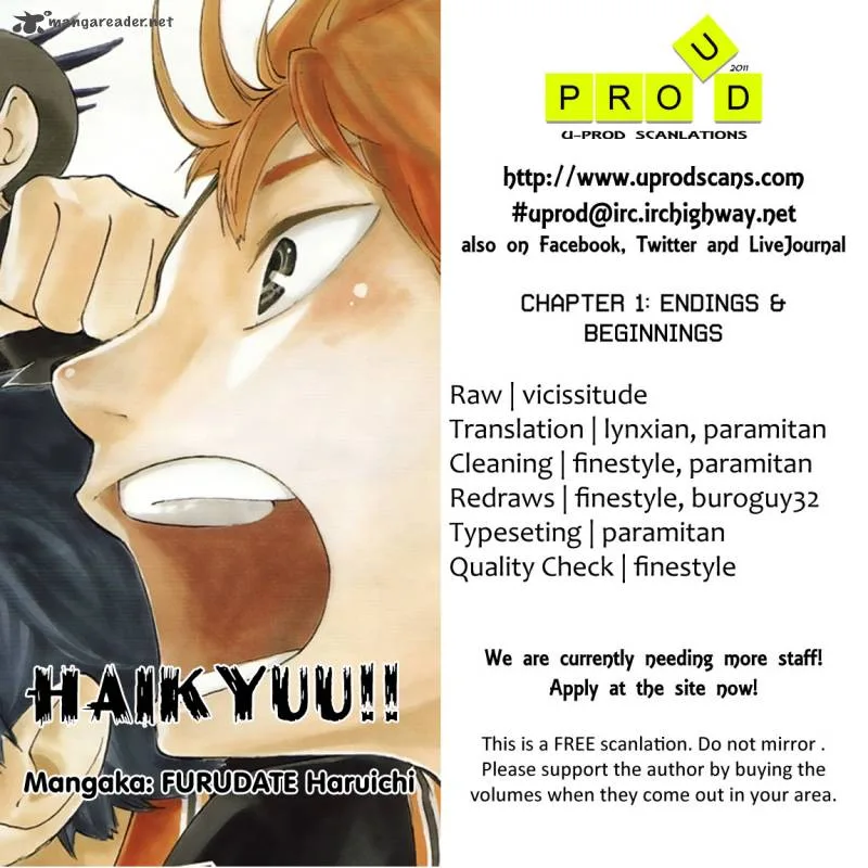 Haikyu!! Chapter 1 page 1