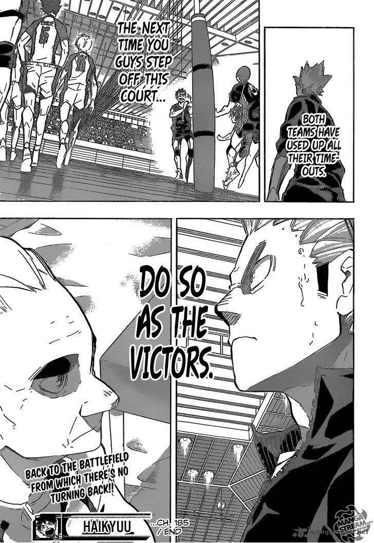 Haikyu!! Chapter 185 page 18