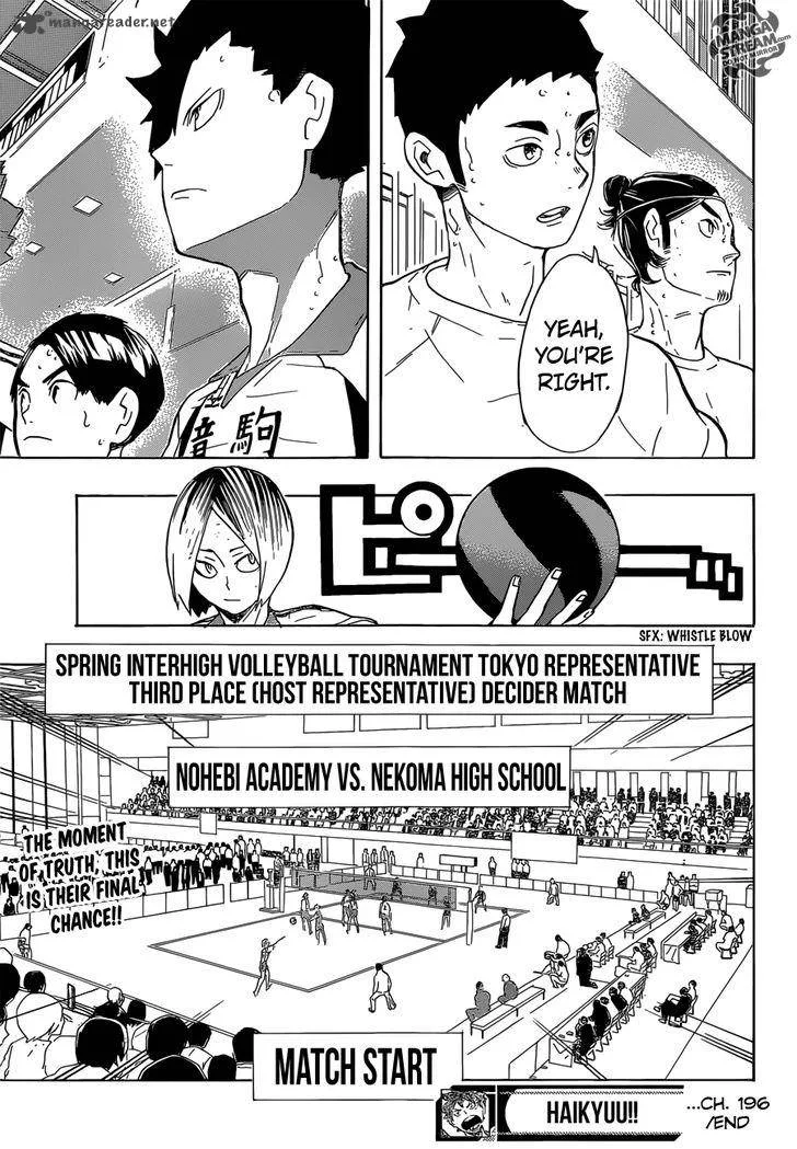 Haikyu!! Chapter 196 page 19