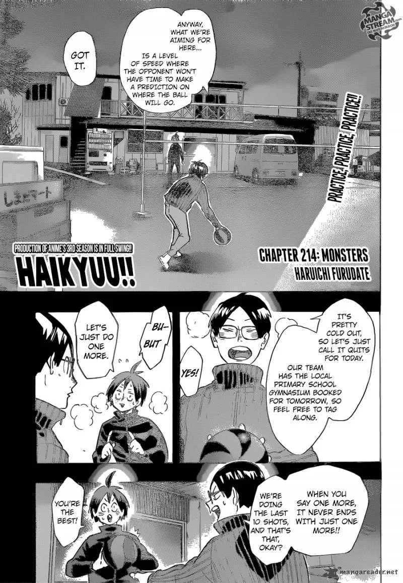 Haikyu!! Chapter 214 page 1