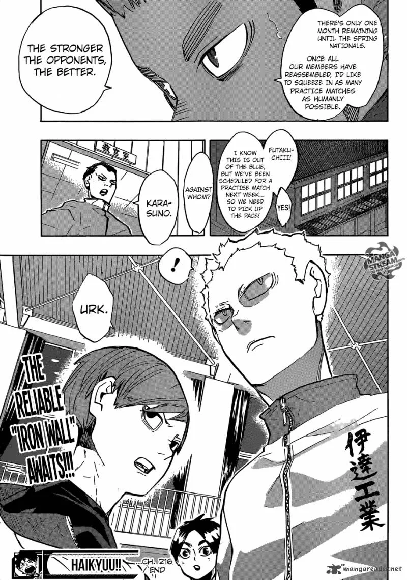 Haikyu!! Chapter 216 page 17