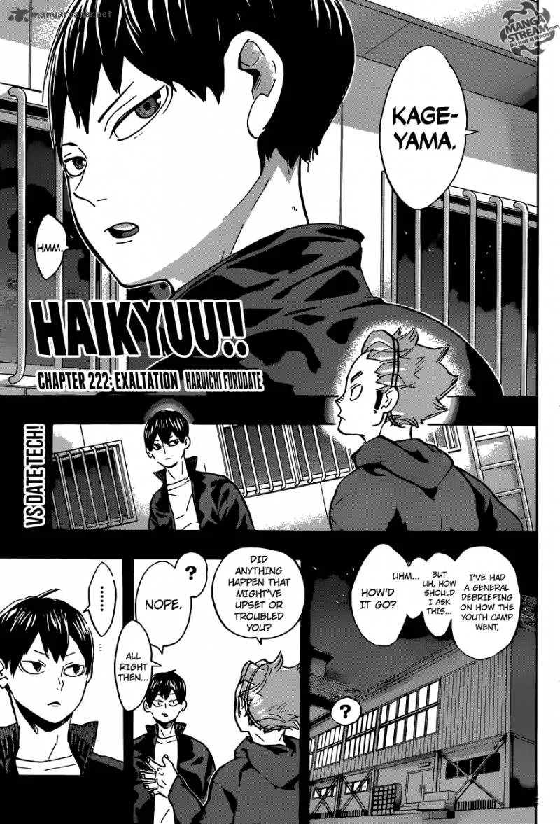 Haikyu!! Chapter 222 page 1