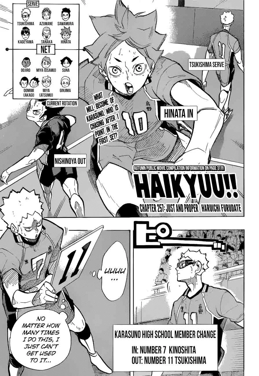 Haikyu!! Chapter 257 page 1