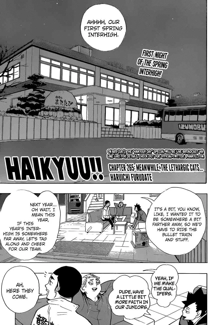 Haikyu!! Chapter 265 page 1
