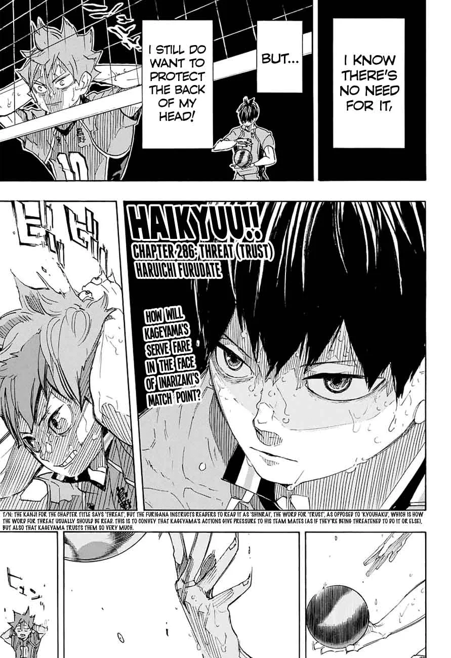 Haikyu!! Chapter 286 page 1