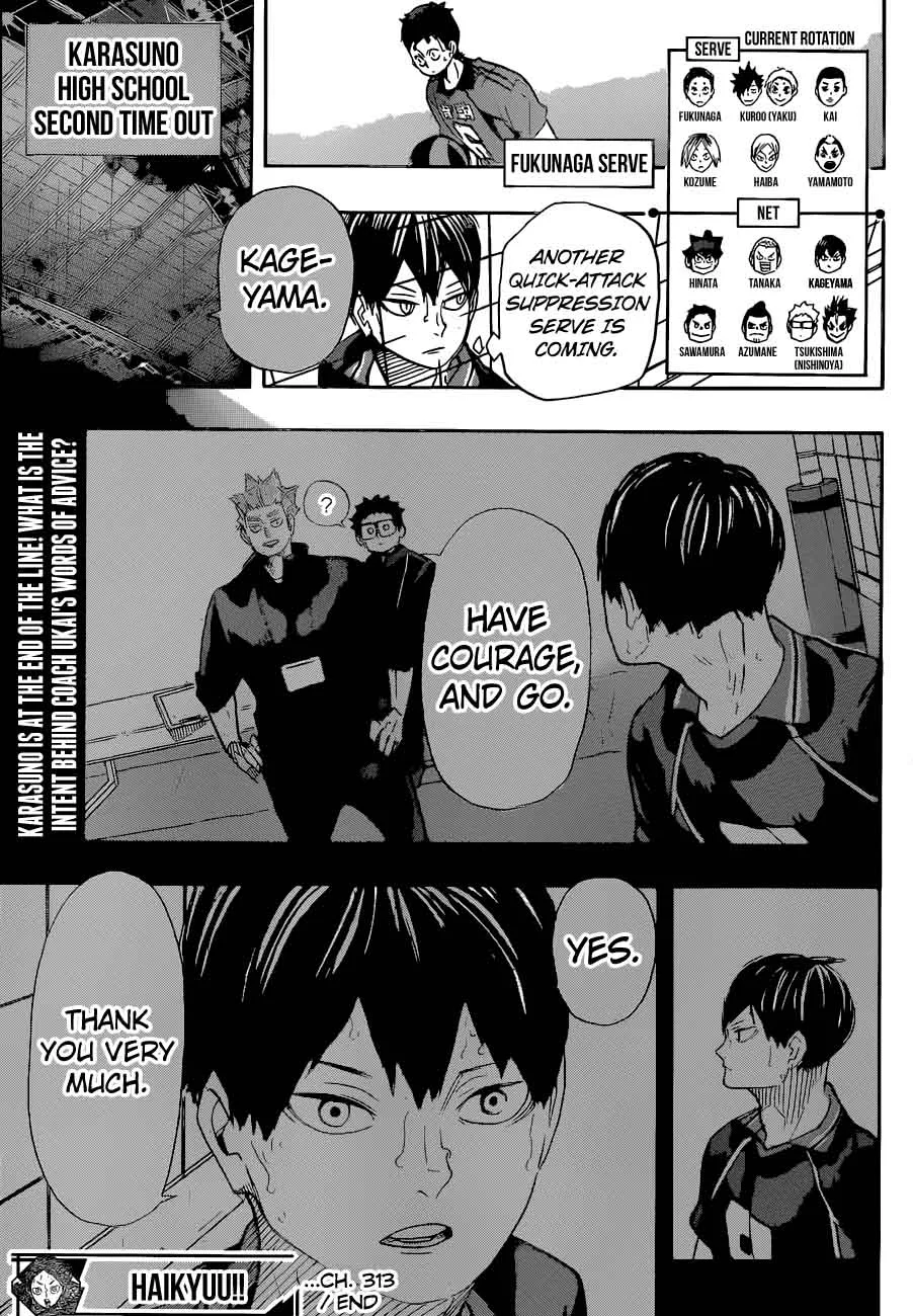 Haikyu!! Chapter 313 page 18
