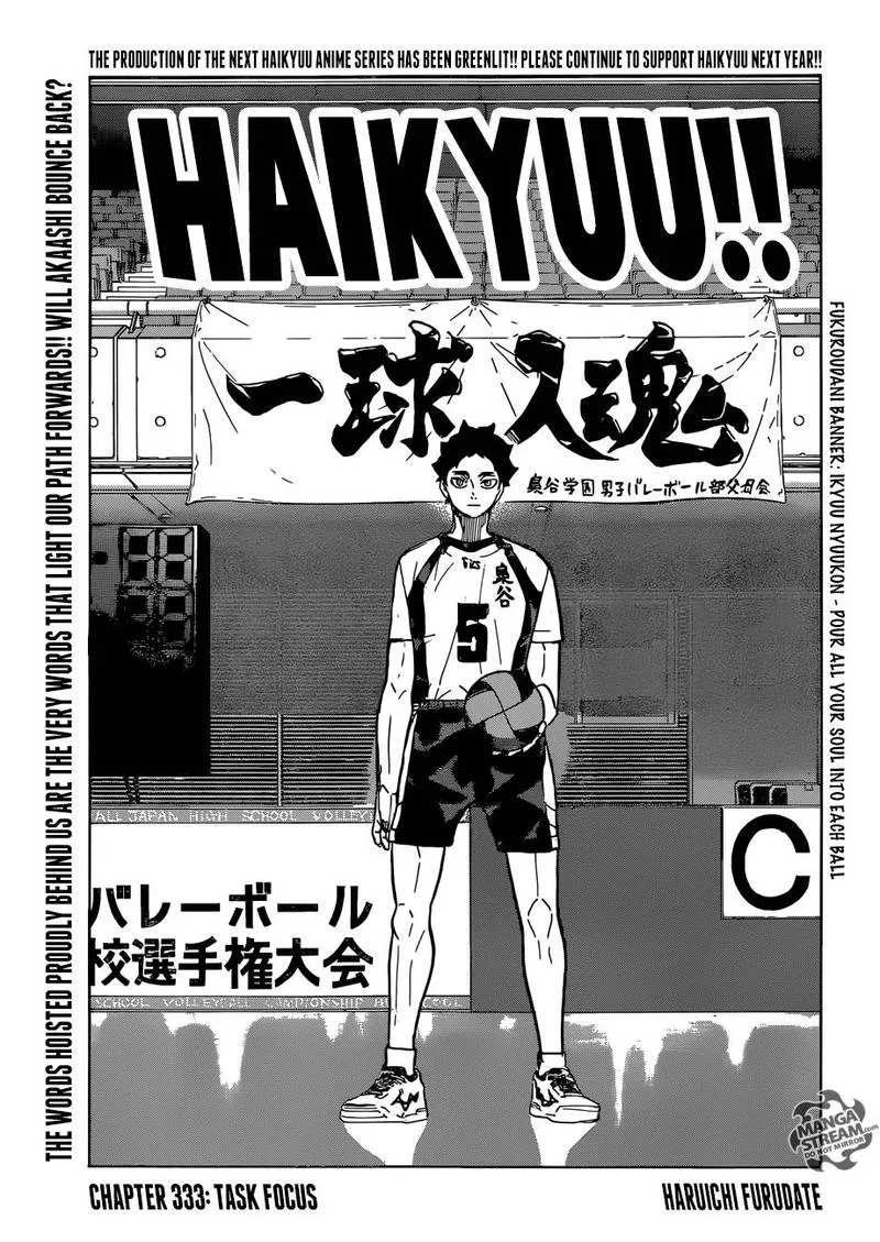 Haikyu!! Chapter 333 page 1