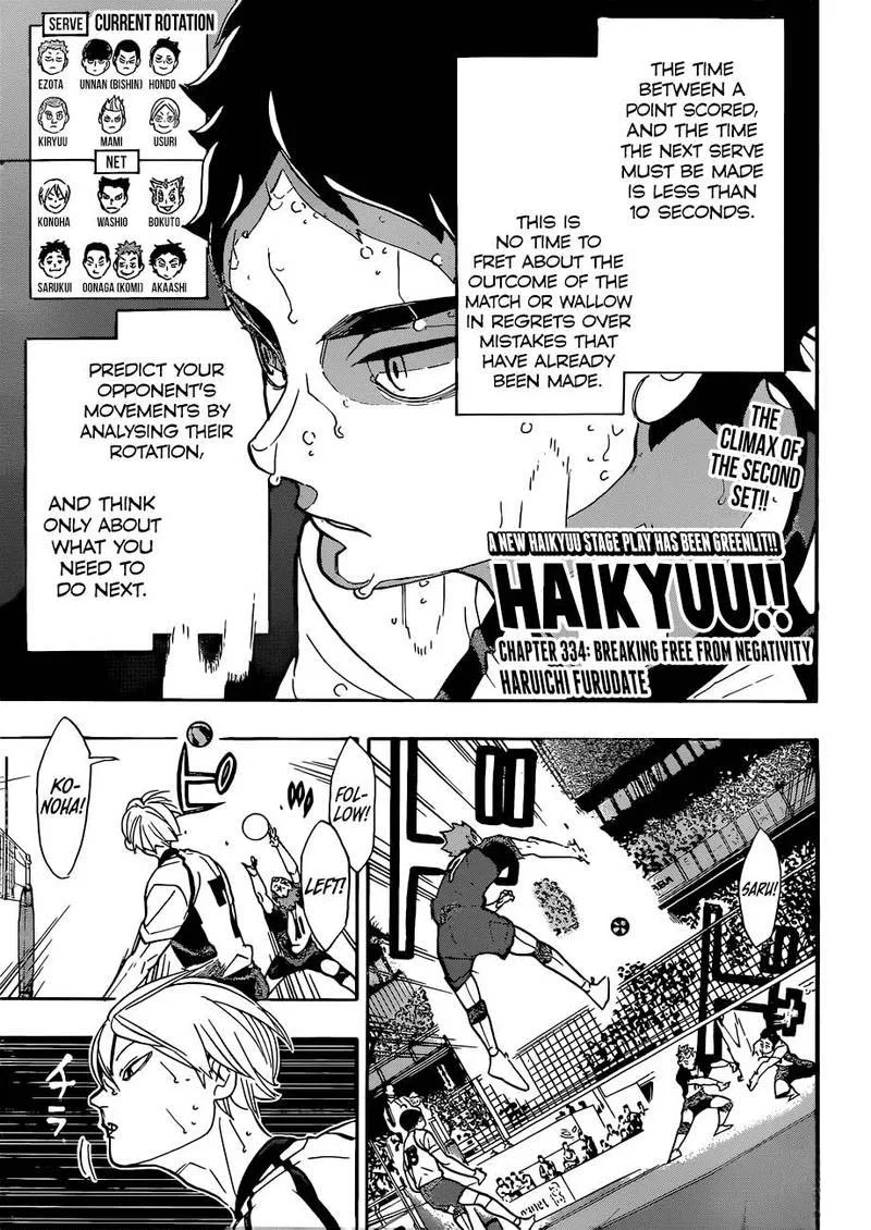 Haikyu!! Chapter 334 page 1
