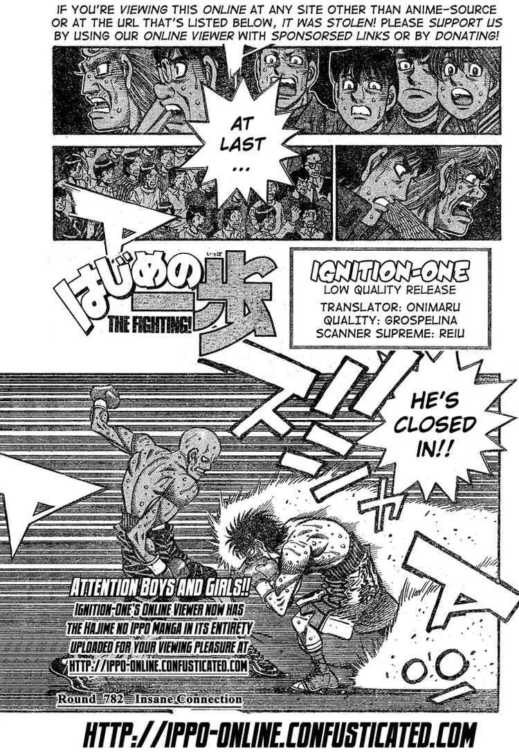 Hajime no Ippo Chapter 782 page 1